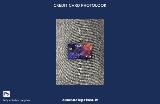 modello frontale con photolook per carta classica per visto bancario Slovenia Ab